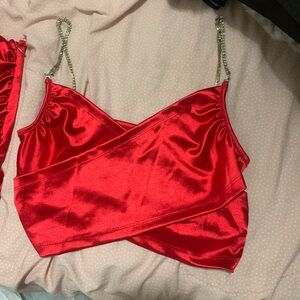 Red matching set